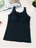 Lace Tank Top W/ Padded Chest Support 
